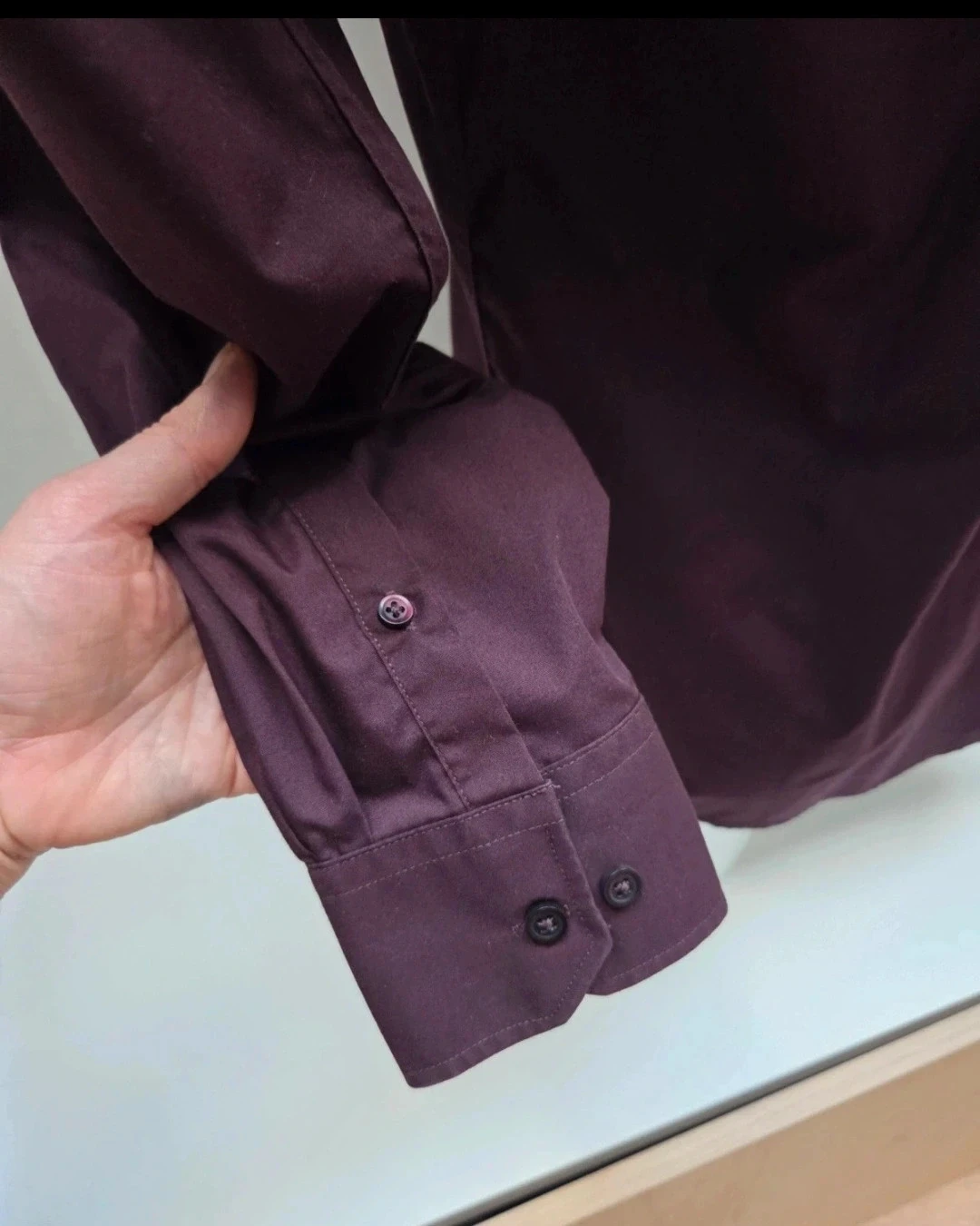 Camisa de aubergine de mangas compridas 42 nova – photo 2